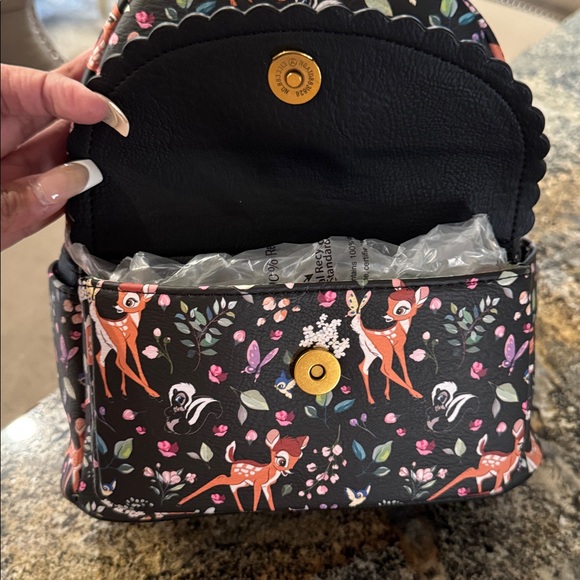 Loungefly Disney Parks Bambi AOP Black Forest Friends Embroidered - Picture 8 of 9